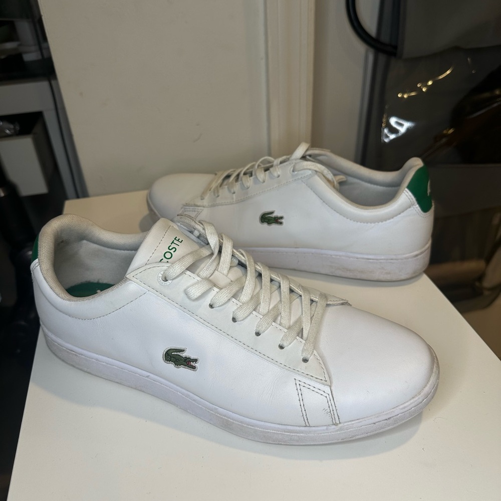Lacoste Men's White Leather Sneakers
